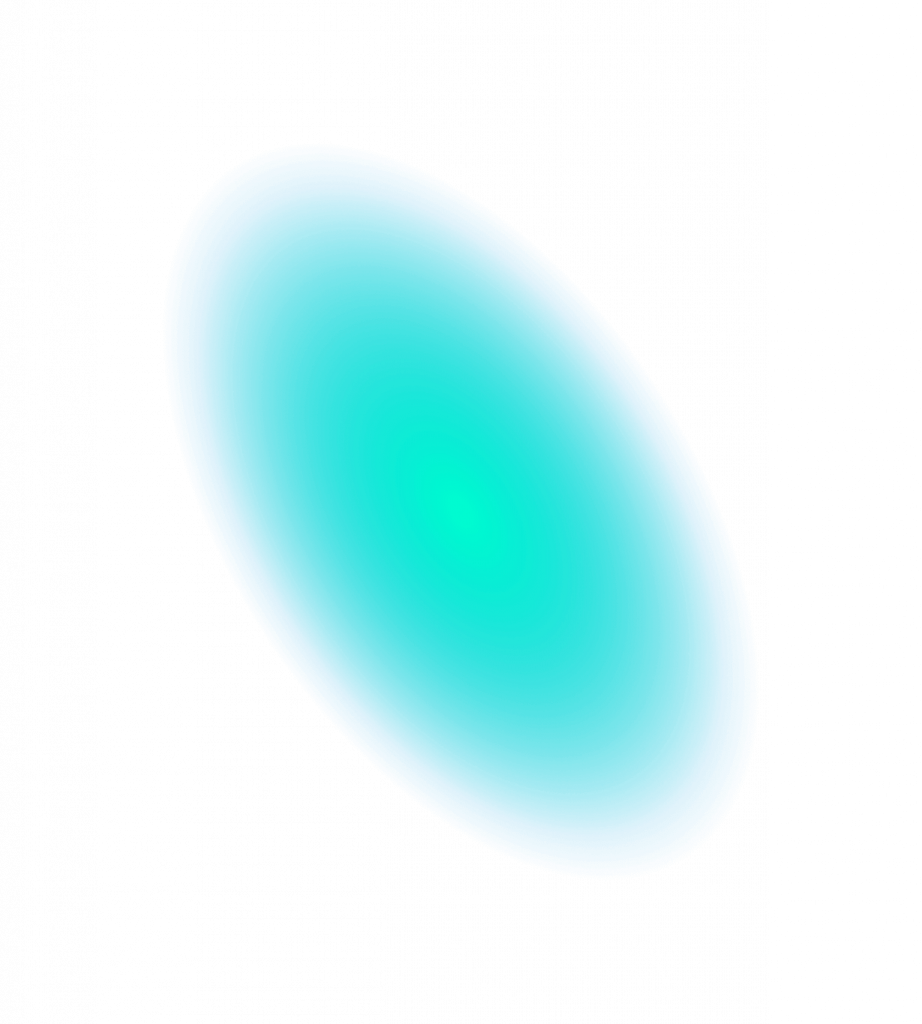Abstrakte elliptische Farbverlauf-Grafik in Türkis als Gestaltungselement