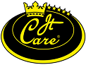 Logo von Jt Care in Schwarz und Gelb mit Krone und Sternen