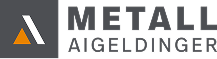 Logo der Metall Aigeldinger GmbH mit stilisiertem A und orangem Dreieck